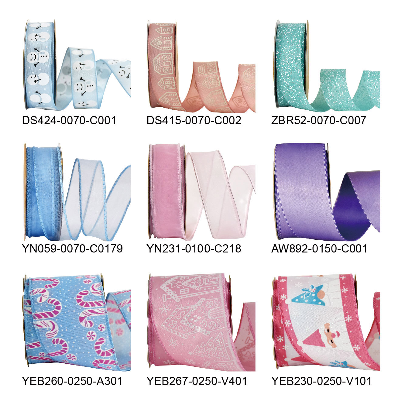 proimages/products/Seasonal_and_Holiday_Decoration_Ribbon/Christmas/DS424_DS415_ZBR52_YN059_YN231_AW892_YEB260_YEB267_YEB230_02.jpg