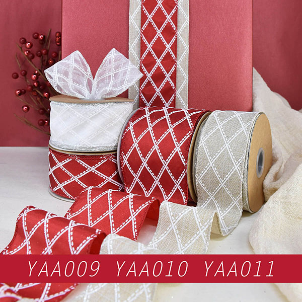 Christmas Diamond Plaid Ribbon