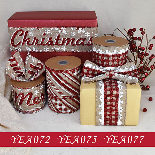 Classic Red White Candy Cane Ribbon