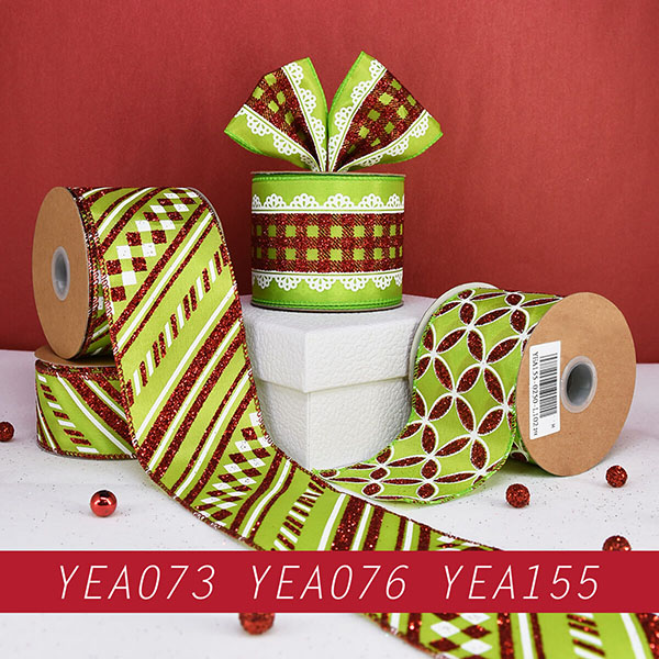 Classic Red Green Candy Cane Ribbon