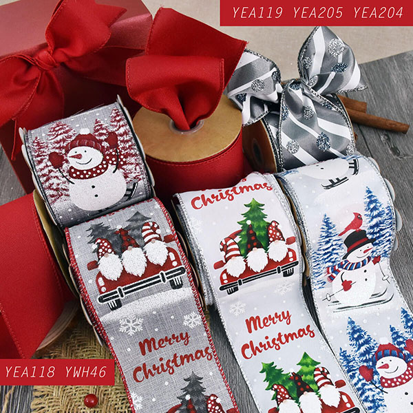 Gnomes and Snowman Ribbon