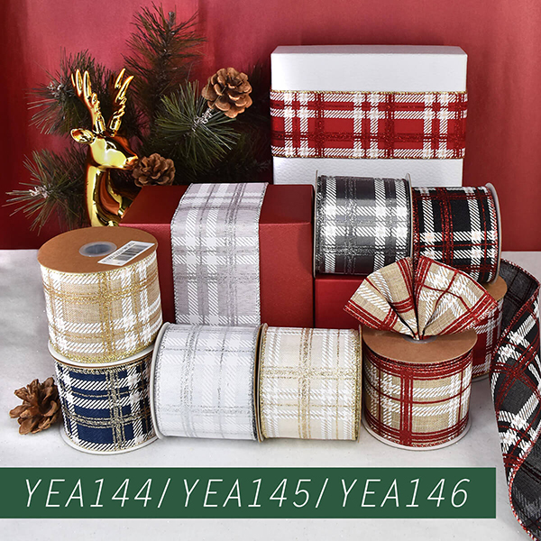 Glitter Plaid ribbon