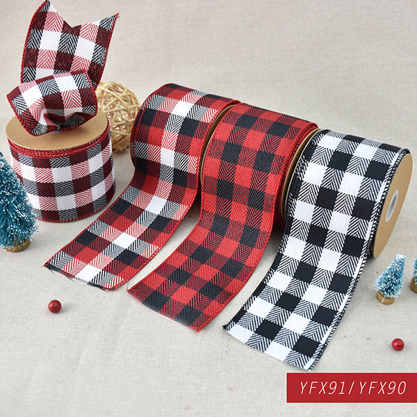 Christmas Plaid Wired Ribbon