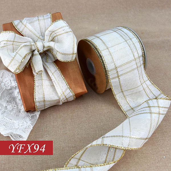 Christmas Plaid Wired Ribbon