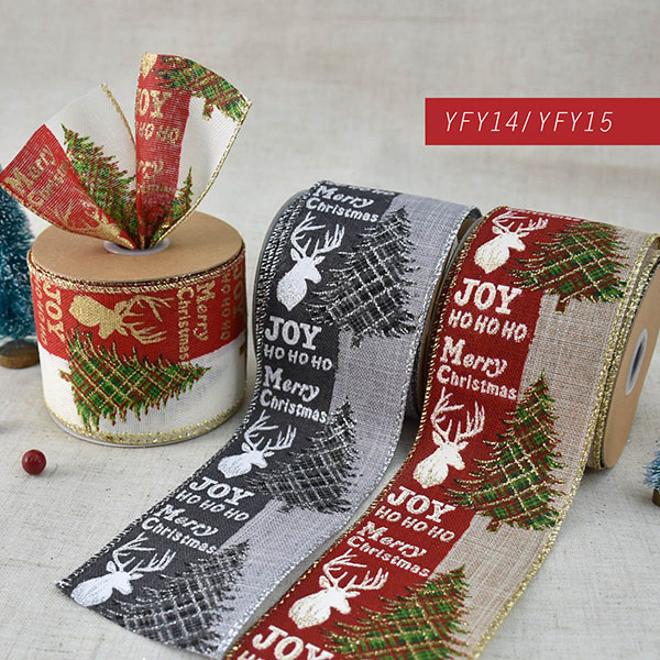 Christmas Tree with Reindeer Ribbon