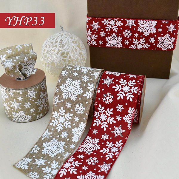 Christmas Linen with Snowflake Ribbon