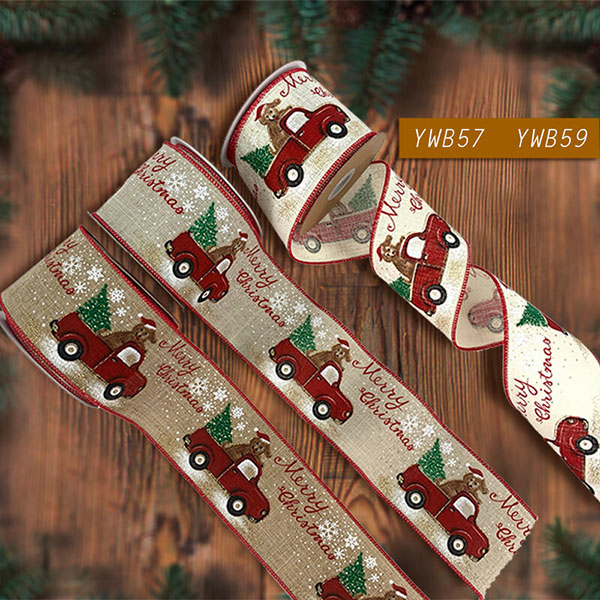 Christmas Pet and Truck Ribbon