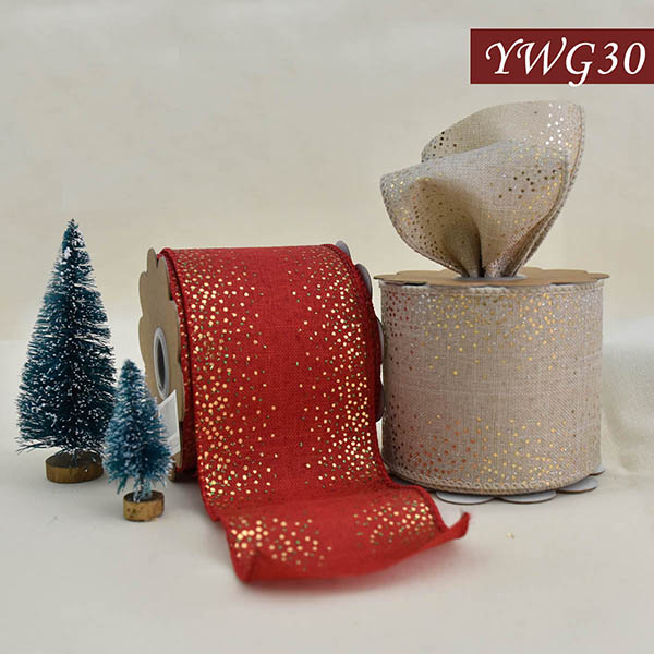 Christmas Linen with Dots Ribbon