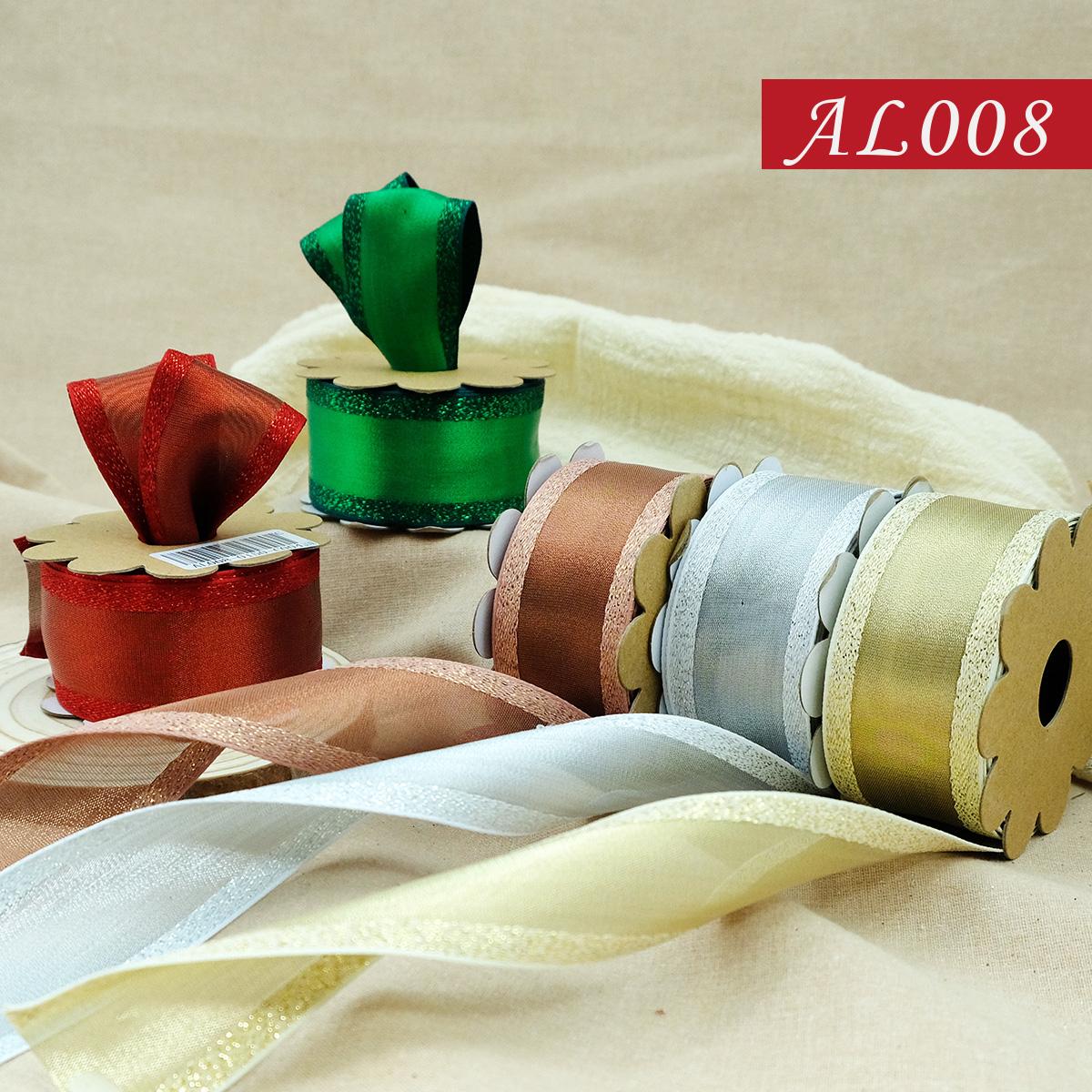 AL008 - Metallic Wired Ribbon