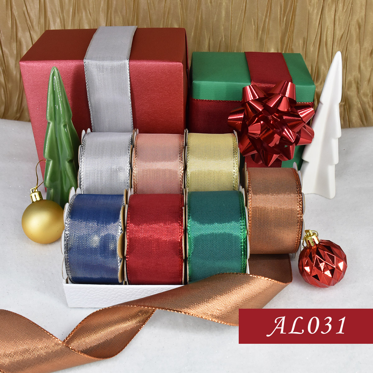 AL031 Metallic Wired Ribbon