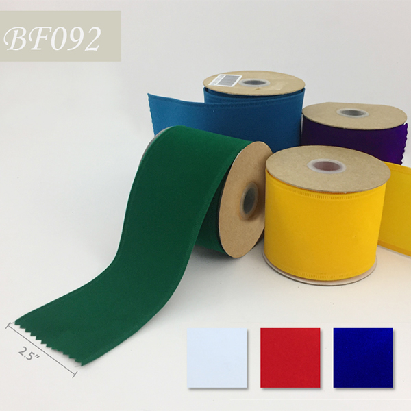 BF092-2 Velvet Wired Ribbon