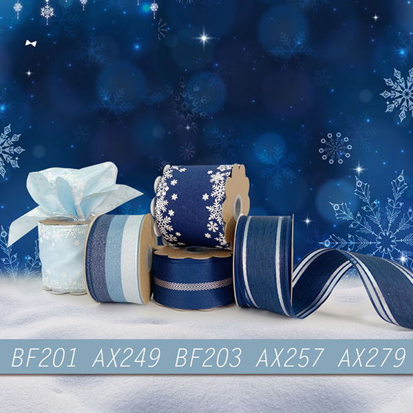 BF201 - Blue Assorted Christmas Ribbon