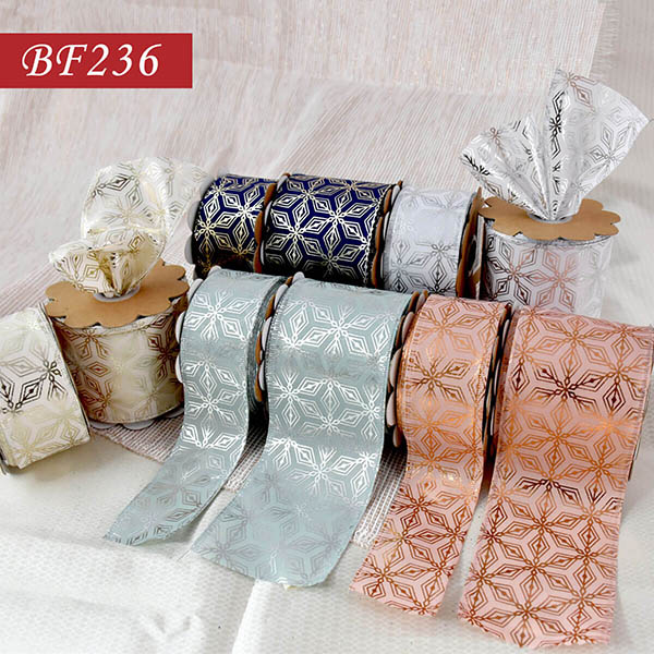 Christmas Foil Diamond Ribbon