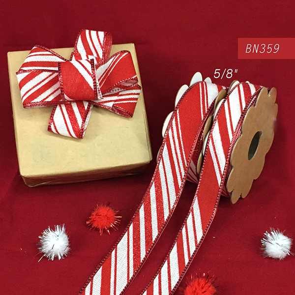 Narrow Slant Stripe Ribbon