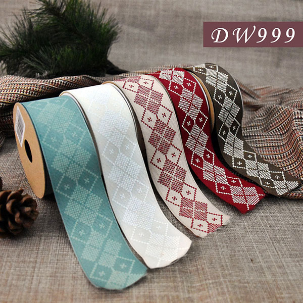 Christmas Diamond Plaid Ribbon
