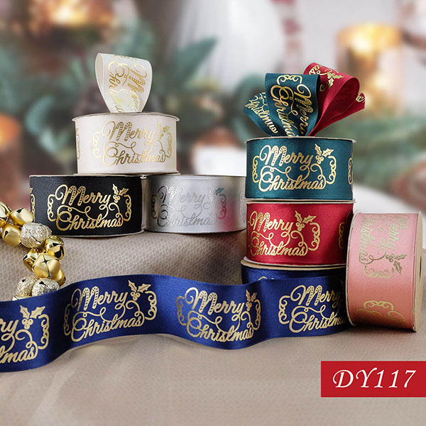 Foil Merry Christmas Ribbon