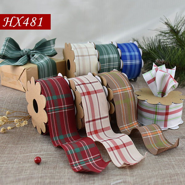 Woven Plaid Wired Ribbon