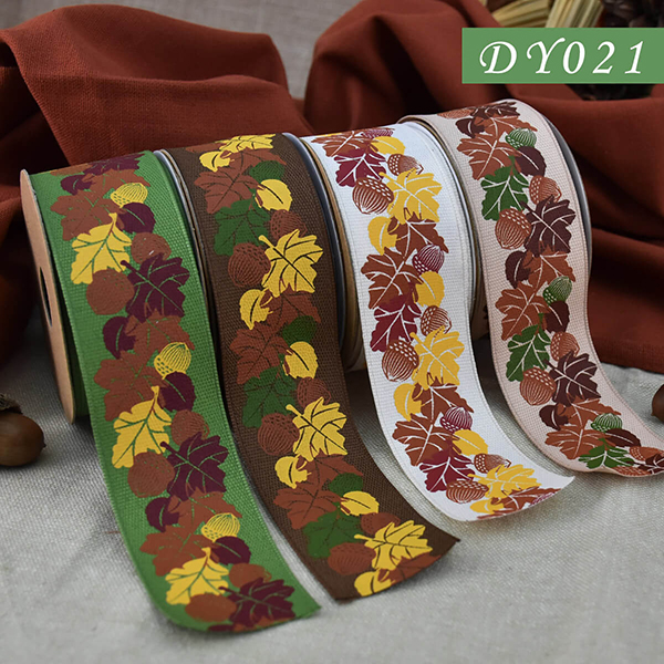 Fall Leaves Wired Ribbon