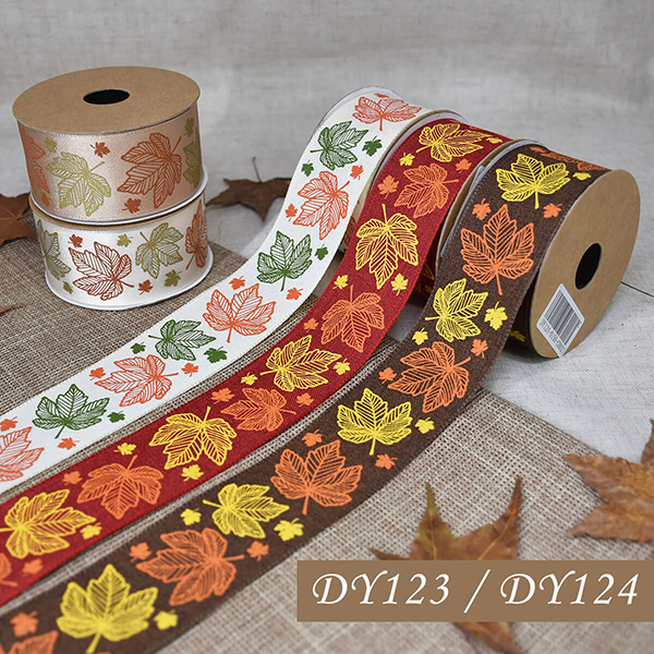 Fall Leaves Wired Ribbon