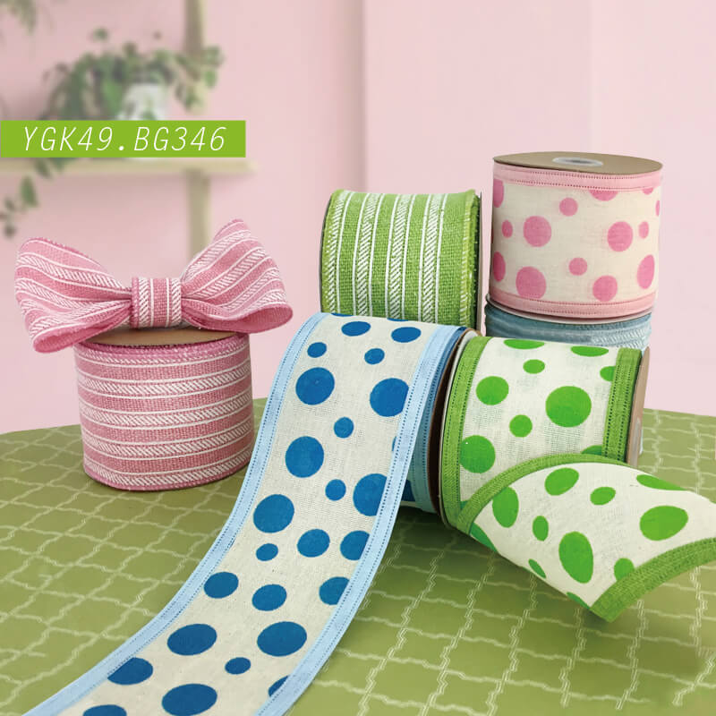 Spring Colorful Dots Ribbon