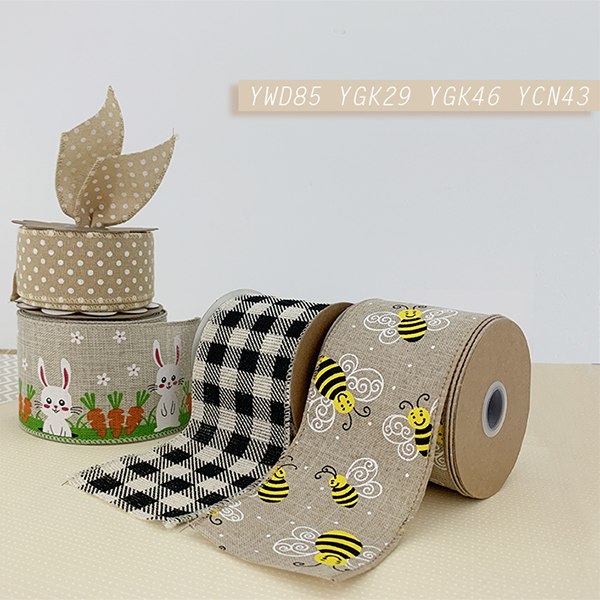 Spring Bee and Easter Rabbit Ribbon
