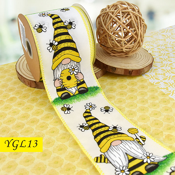 Spring Honeybees with Gnome Ribbon