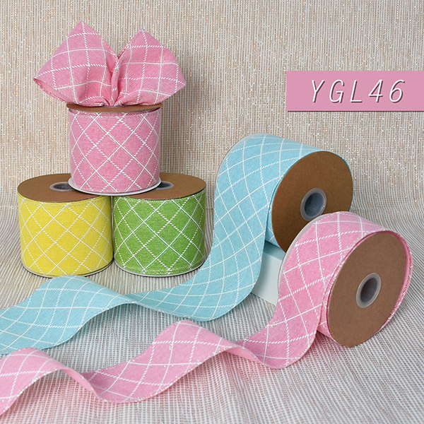 Spring Diamond Plaid Ribbon